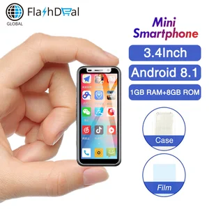 Melrose 2019 4G LTE маленький смартфон MTK6739 четырехъядерный 3,4 ''Android 8,1 отпечаток пальца ID 2 ГБ + 8 Гб 2000 мАч Мини 4G LTE мобильный телефон