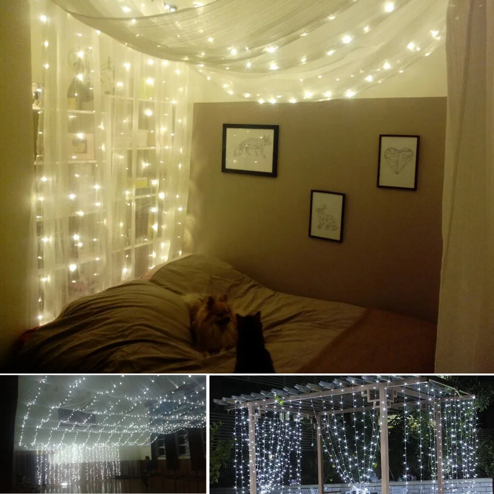 Водонепроницаемая Рождественская светодиодная гирлянда сосулька 6 м x 3 600