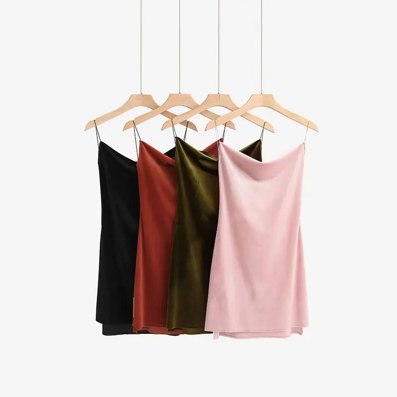 

Elegant Velvet Slip Dress Sexy Women Party Night Mini Dress Summer Spaghetti Strap Backless Dress Festa