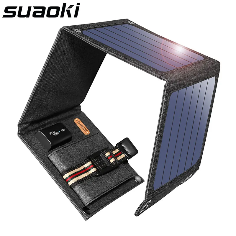 Suaoki 14 Вт солнечная панель 5 в USB выход портативный складной внешний аккумулятор