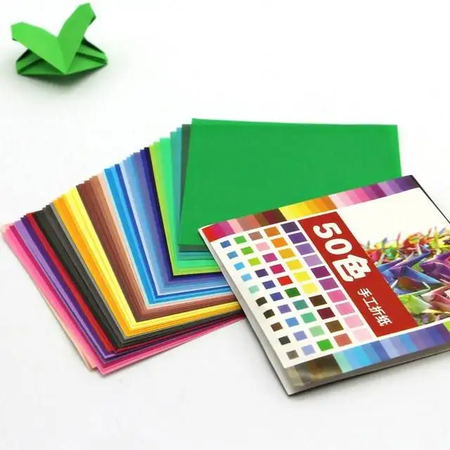 50sheets 50 colors Kids Color Origami Paper Birthday Party Craft Gift Wrapper | Дом и сад