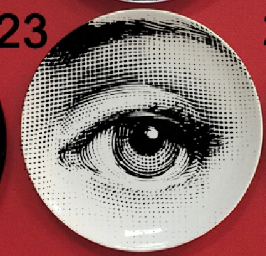 Горячая rosenthal Piero fornasetti тарелки Красивые иллюстрации подвесные декоративные ремесленные блюда для дома/отеля/бара фоновое украшение тарелка - Цвет: 23