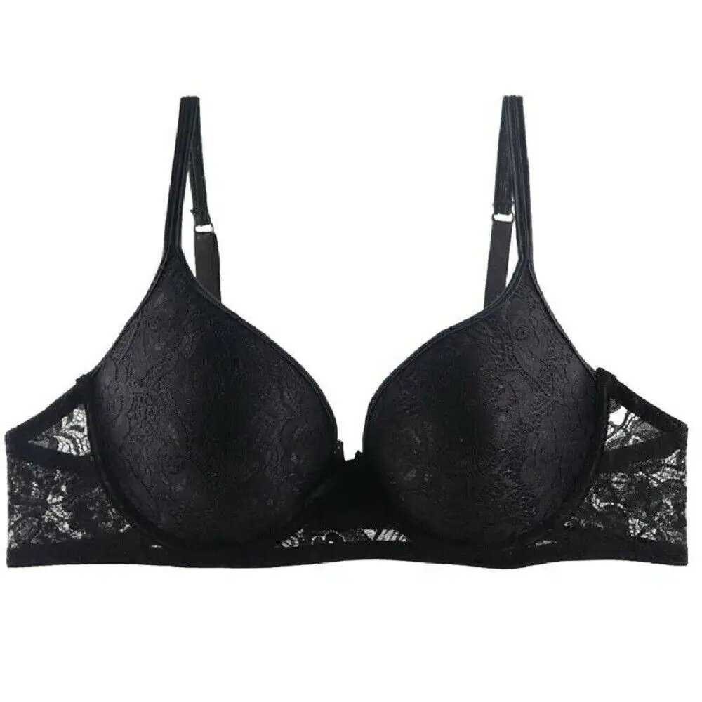 Тонкий размера плюс bralette сексуальный кружевной спортивный бюстгальтер для девочек переходного возраста от Для женщин нижнее белье с глубоким v-образным вырезом, сексуальные бюстгалтеры больших пуш-ап 75 80 85 90 95 100 105 110 115 B C D - Цвет: 1