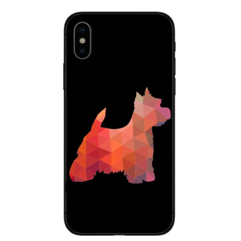 Encantador dos desenhos animados cao Westie Magro caso de телефоны de silicone грудь для Macio для iPhone 5, 6, 7, 8 Plus Маис X XR Xmax - Цвет: TPU