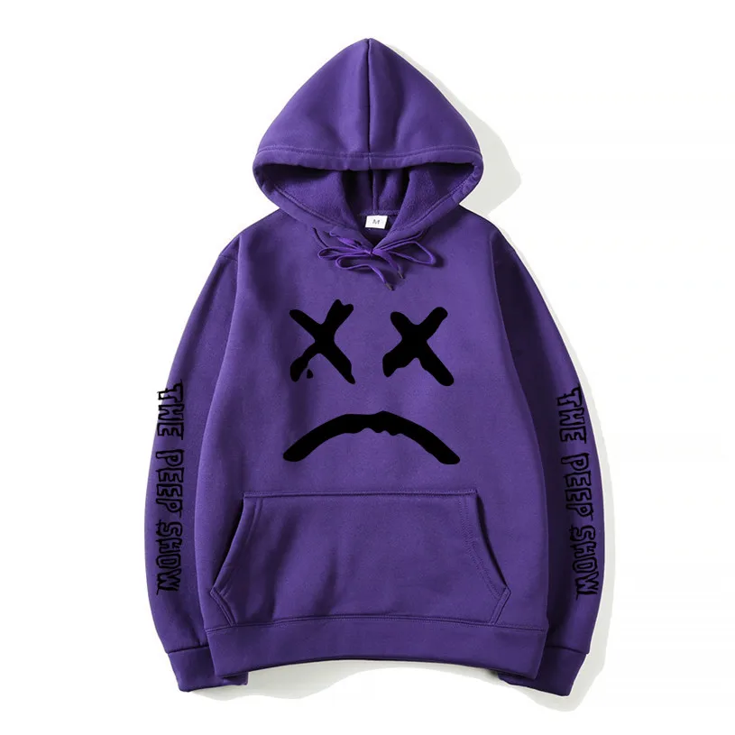 Lil peep забавная Толстовка lil peep с принтом, толстовки больших размеров для мужчин, Повседневная флисовая уличная одежда, толстовки cry baby lil peep - Цвет: purple150-151-152