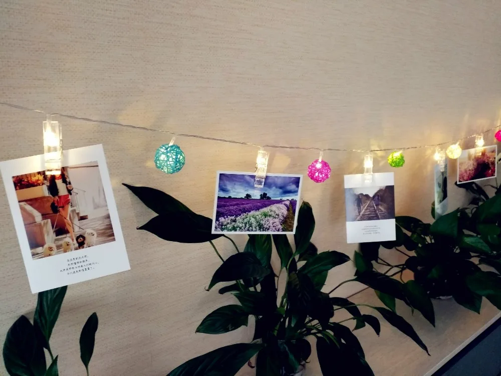 3 м 20 светодиодов ротанговый шар клип светильник для фото diy украшения теплый