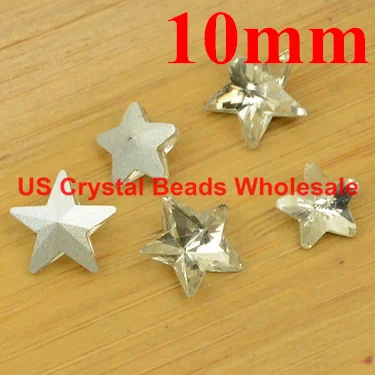 

Free shipping! 100pcs/lot AAA top quality 10MM 4745 star fancy stone glass crystal fancy stone crystal clear colour F8201
