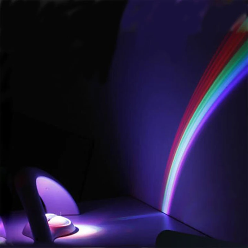 Светодиодный 1 шт. светодиодный Радужный ночник 7 цветов переносной