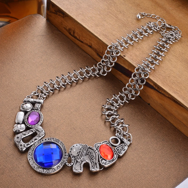 Женское Ожерелье чокер с подвеской в виде слона|chokers necklaces for women|chunky necklacestatement choker