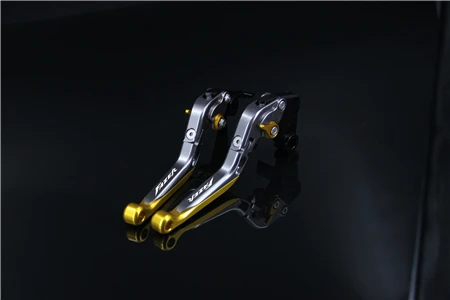 Golden Titanium Логотип FAZER красный+ Титан для Yamaha FZS1000 FAZER/FZS1 2001-2005 2004 ЧПУ Складные Выдвижные рычаги тормоза мотоцикла сцепления - Цвет: Golden Titanium