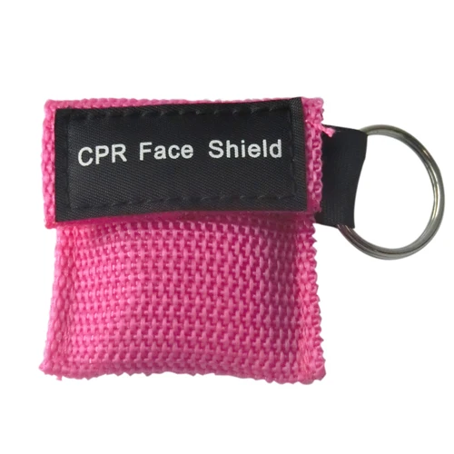 pink 2 шт. маска для искусственного дыхания при реанимации защитный экран CPR связка ключей с односторонним клапаном оказание первой помощи учебные материалы для медицинской помощи - Цвет: pink