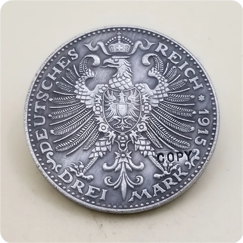 Grand duchy of Saxe-Weimar-isenach 1915 Германия 3 Mark-Вильгельм Эрнст копия монет бесплатная