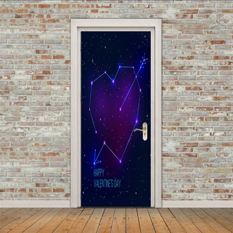 Door Stickers Прямая поставка 3D английские буквы наклейка на дверь для гостиной спальни DIY ПВХ самоклеющиеся обои водонепроницаемый Фреска Наклейка - Цвет: Door Stickers