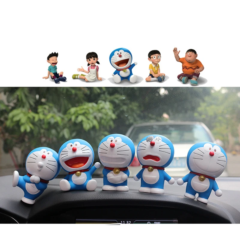 Doraemon Jingle Кот фигурка милое выражение улыбка робот кошка автомобиль декоративные