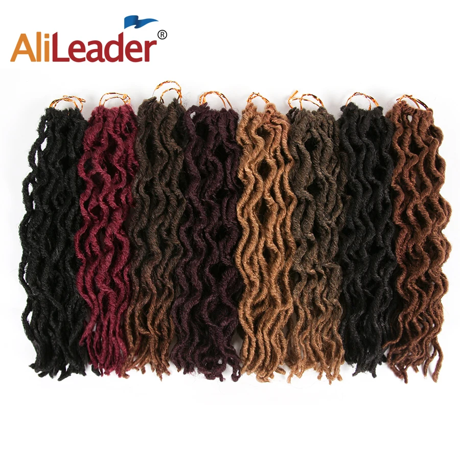 Alileader Nu Locs12/18 дюймов вьющиеся искусственные локоны в стиле Crochet волосы из