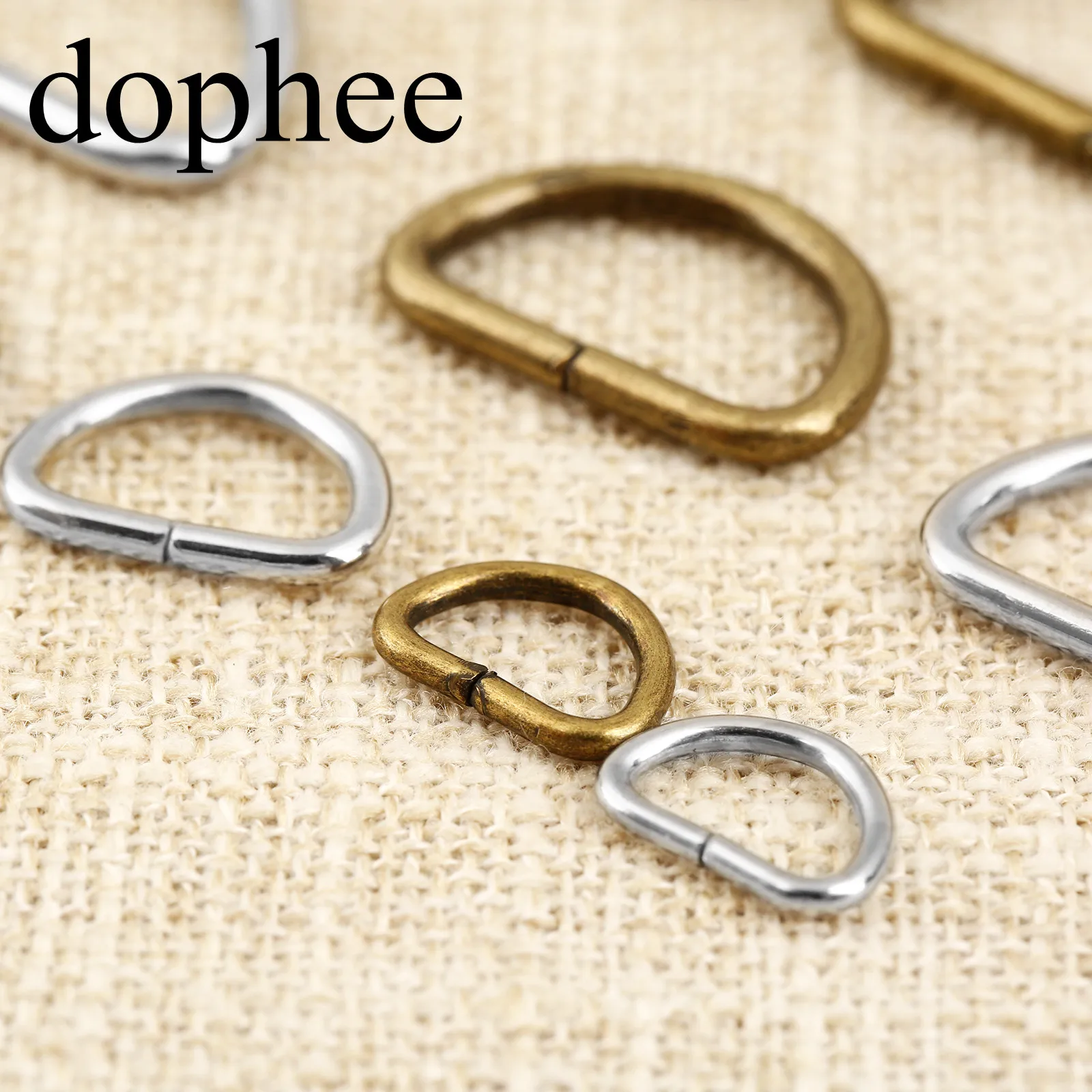 Dophee 20 шт винтажное металлическое d-образное кольцо пряжки для одежды Сделай Сам Рукоделие багаж швейная сумка ручной работы кошелек ручные кнопки LW0366