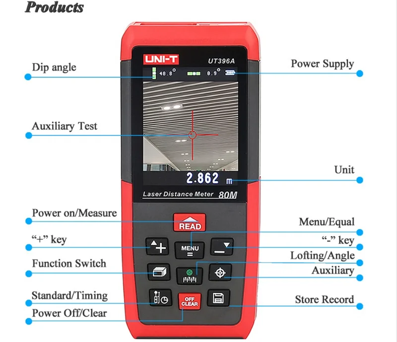 UNI-T UT396B Лазерные дальномеры 120 м лазерный дальномер 2MP камера Lofting test Выравнивающий прибор область/Объем хранения данных