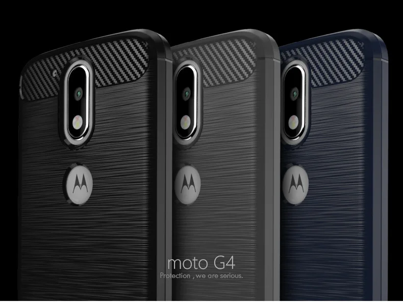 Чехол iPaky для Motorola Moto G4 Plus Мягкая силиконовая задняя крышка из ТПУ ударопрочный +