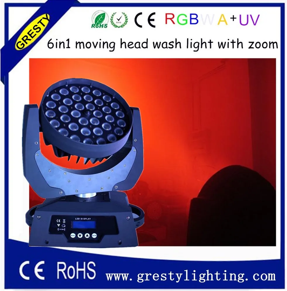 DMX DJ сценическое освещение 36x18 Вт RGBWA UV Wash LED движущаяся головная лампа|moving head light|led