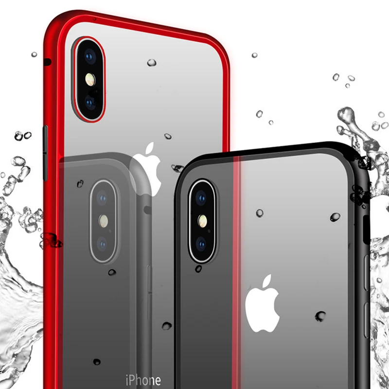Магнитный адсорбционный флип-чехол для Samsung note 8 S9 S8 Plus чехол телефона iphone X 6 6S 7 10