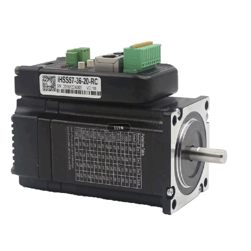 JMC nema 23 2-фазный 2Nm 4.5A встроенный шинный шаговый двигатель IHSS57-36-20-RC