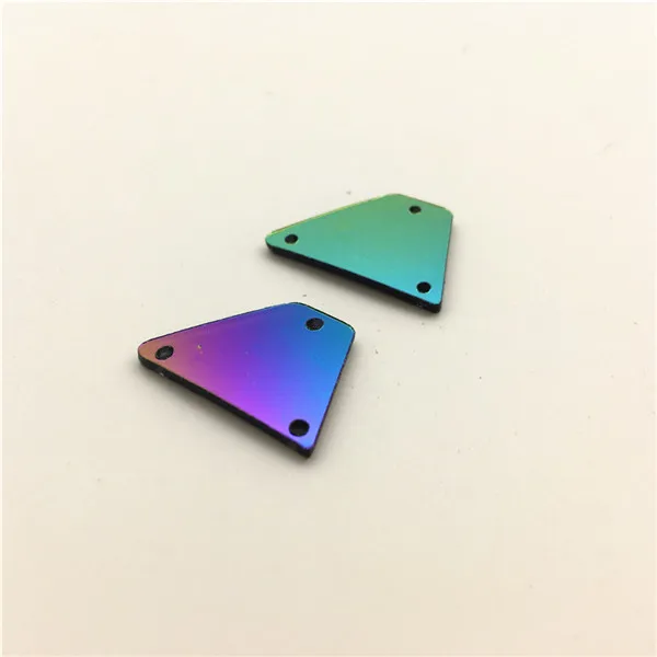 10N 15X20mm Высококачественные акриловые стразы разных форм, с отверстиями, радужные зеркальные Акриловые Бусины, 30 шт - Цвет: 10N 15X20mm