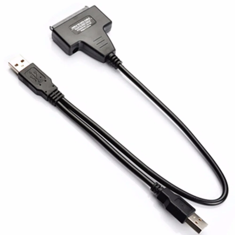 USB 2 0 к SATA 7 + 15 Pin(22Pin) адаптер Y кабель с внешним портом питания DC12V для 5 &quot/3 5&quot HDD SSD