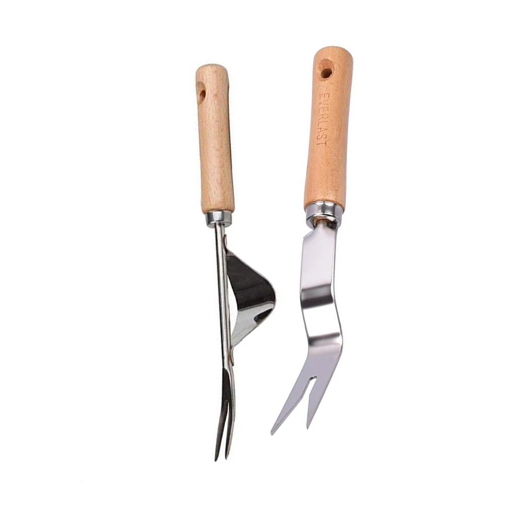Manual weeder 2pc FANHHUI ручной инструмент для прополки садовые инструменты для прополки с эргономичной ручкой садовый газон Сельский сад трансплантация садоводческий Бонсай инструменты вилка - Цвет: Manual weeder 2pc