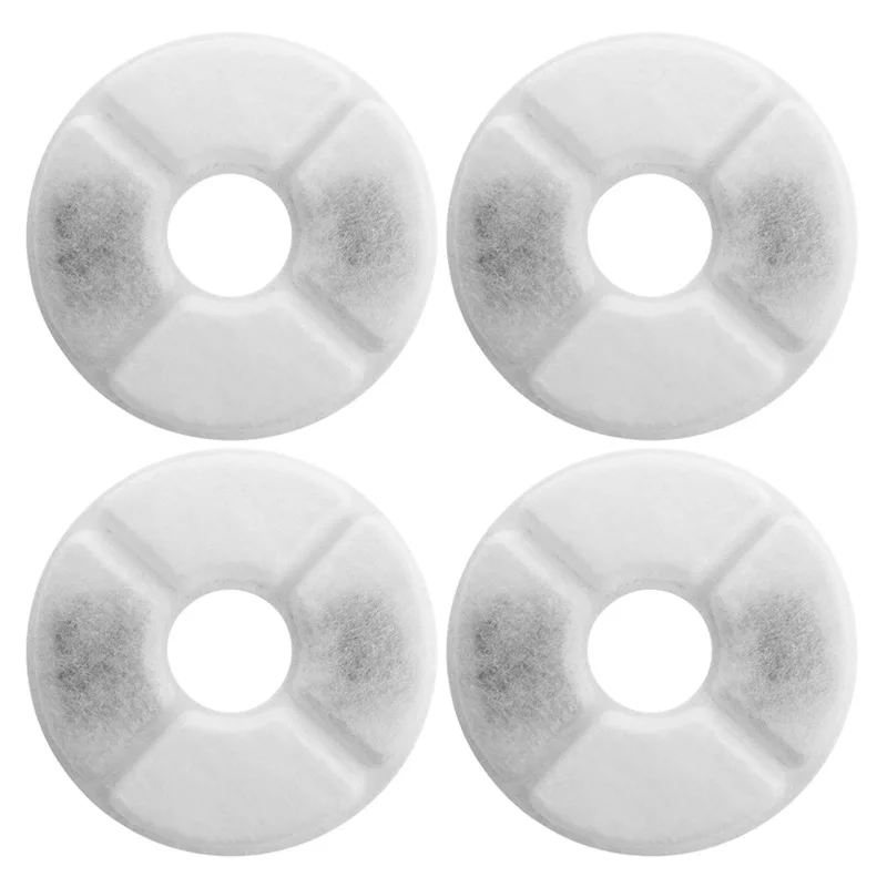 4pcs Filter element Автоматический кошачий фонтан для домашних животных, диспенсер для воды, большая Весенняя поилка для кошек, автоматический питательный фильтр для питья - Цвет: 4pcs Filter element