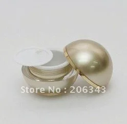 15G gold ball shape acrylic cream jar, cosmetic jar