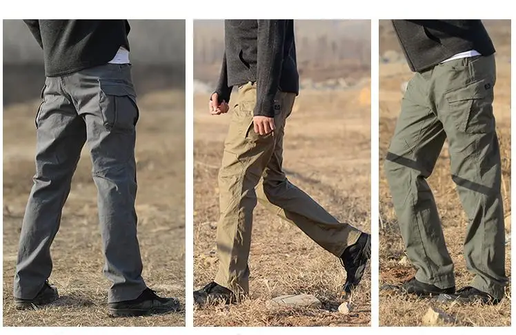 

Security Gear SWAT Military Tactical Pants Men Large Pocket Hiking Militar Army Cargo Pants Casual Outdoor Camping Trousers