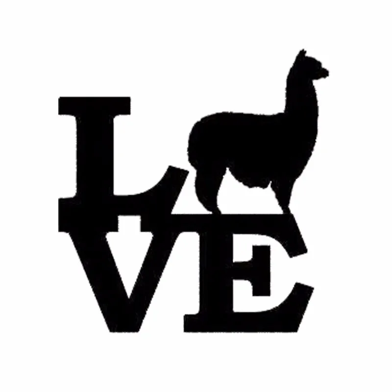 11 см * 5 персонализированный автомобильный Стайлинг I love Alpaca милый мультяшный