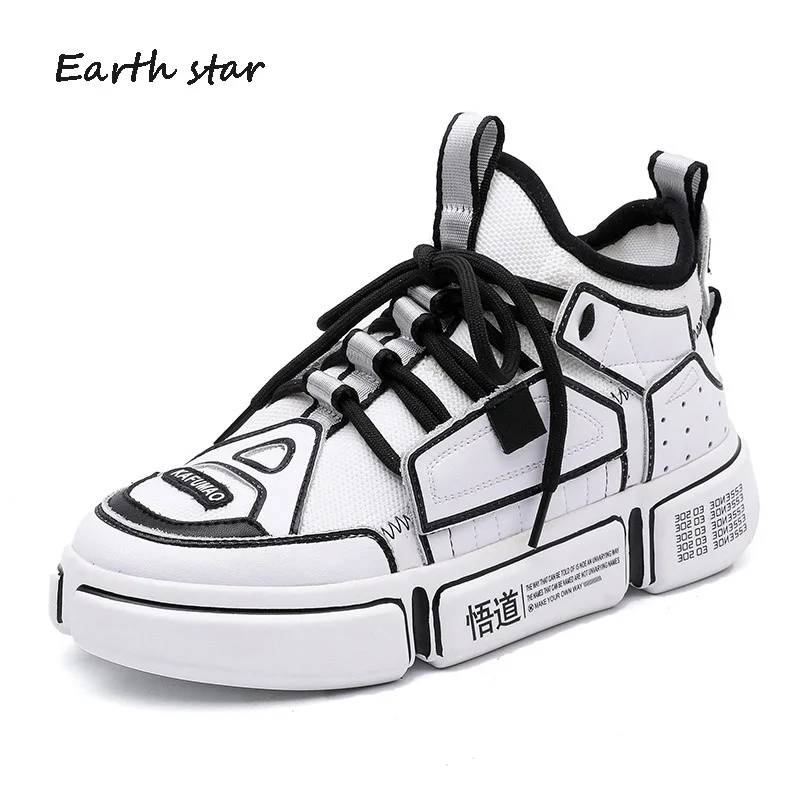 Белая обувь; женские кроссовки на платформе; модная брендовая обувь; zapatos de mujer chaussures femme; Лоскутная Женская обувь на массивном каблуке; дышащая обувь
