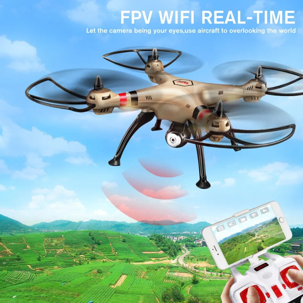 SYMA X8HW Радиоуправляемый Дрон с камерой HD Wifi FPV RC Квадрокоптер 2 4G 4CH гироскоп
