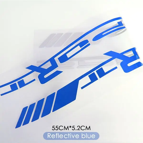 reflective blue 2X светоотражающий хром, Ванадий боковая наклейка на дверь для Mercedes Benz A C E CLA GLA Class W204 W205 C63 W212 W176 A45 AMG - Название цвета: reflective blue