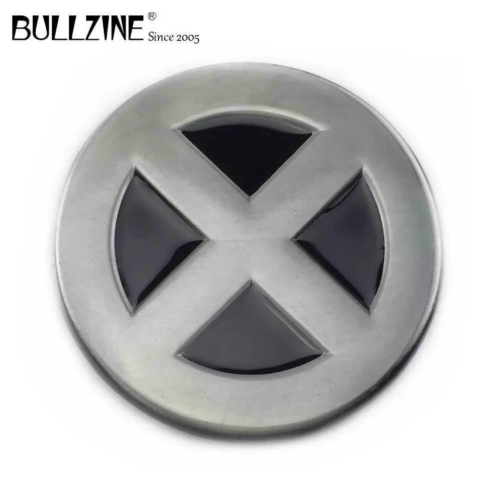 Ремень Bullzine Xmen фильм пряжка с оловянной отделкой с ПУ ремень с соединительной застежкой FP-03298
