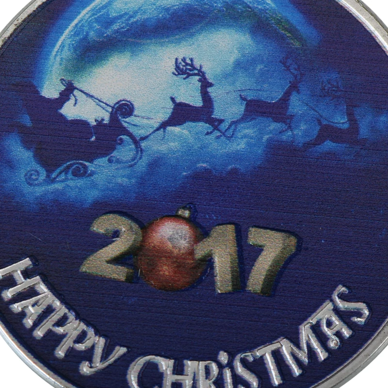 WR Merry Christmas Milu Deer Design Silver Plated Challenge Coin 2017 Souvenir Santa Claus | Дом и сад