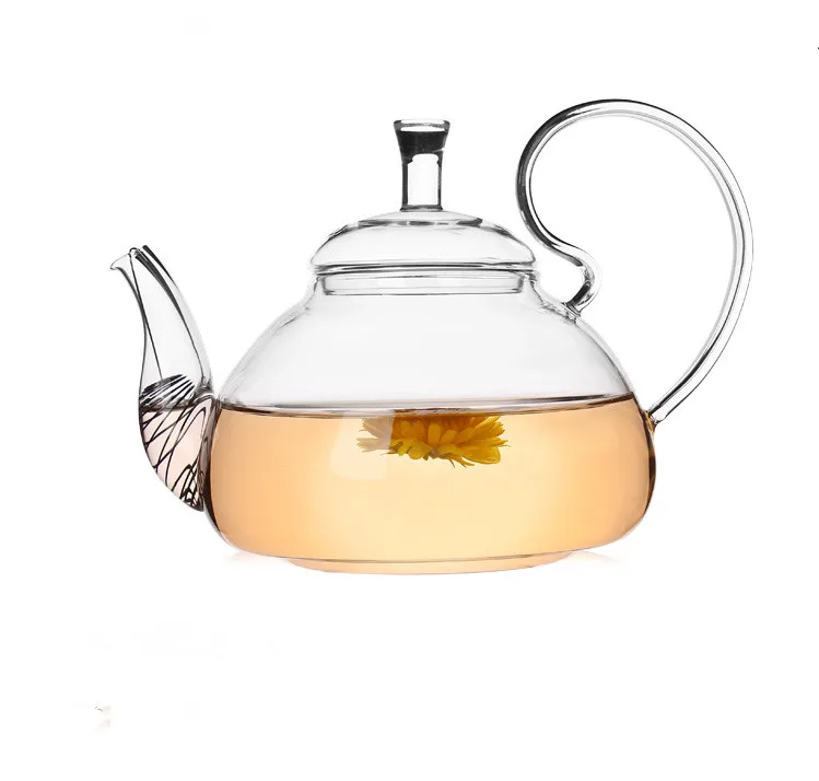 1PC Elegant Flower Coffee Glass Tea Pot Teapots Heat Resistant Gongfu Maker With Filter EJN 1011 | Дом и сад