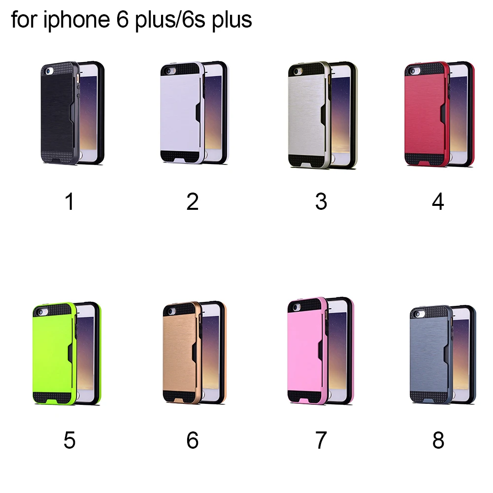 Для Apple 7 чехол со слотом для карт Броня Защита гибридный TPU + PC задняя крышка