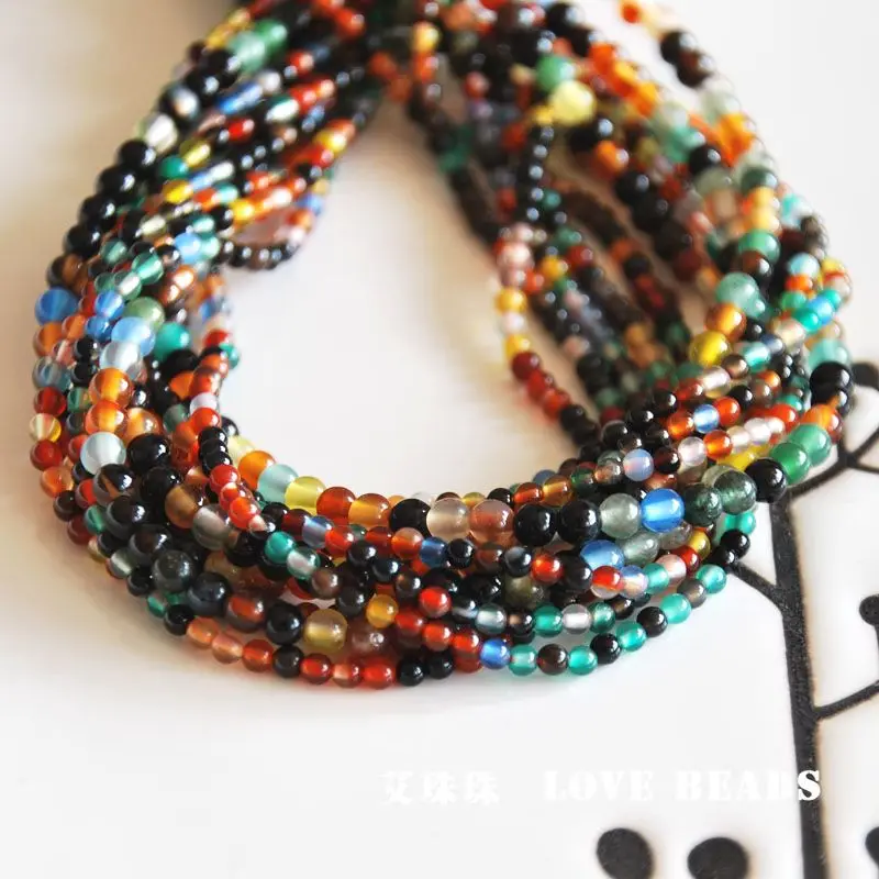 

colorful natural stone 2mm 3mm 15"/38cm seed beads DIY necklace bracelet earing jewelry making handmade materials