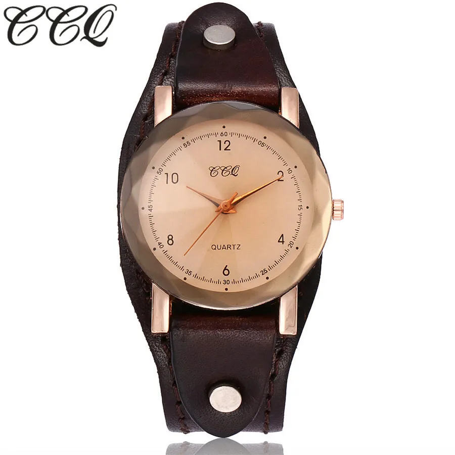 Часы наручные CCQ женские кварцевые брендовые винтажные повседневные с браслетом