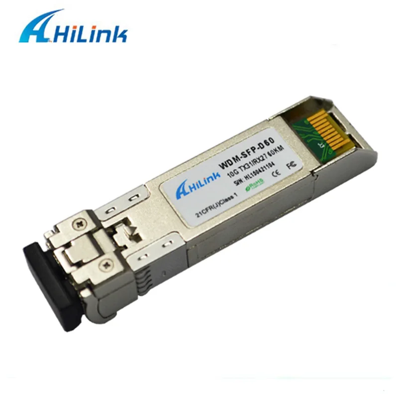 10G одиночный волоконный канал WDM модуль 10G 1330 нм/1270 нм 60 км DOM BiDi SFP+ LC