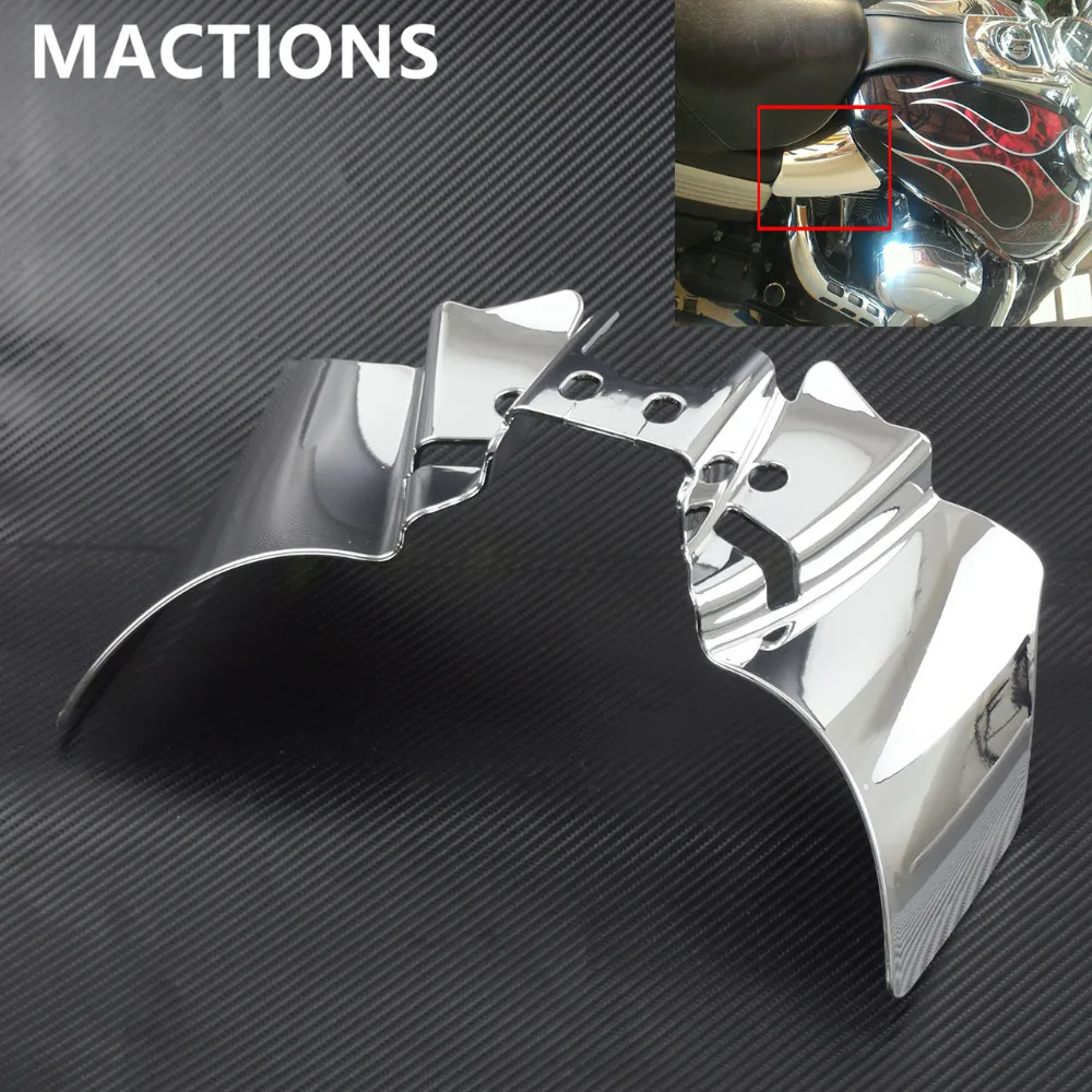 

Motorcycle Chrome Saddle Shield Heat Deflector For Harley Dyna FXD FXDWG 1999-2016 2017