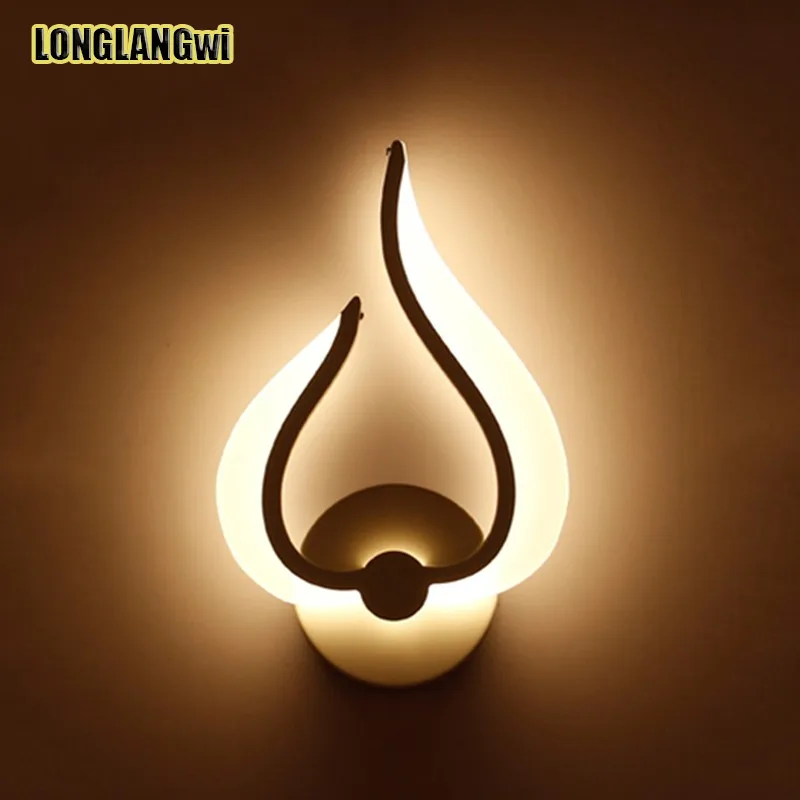 Новые акрилосветодиодный светодиодные настенные лампы с чипом современный