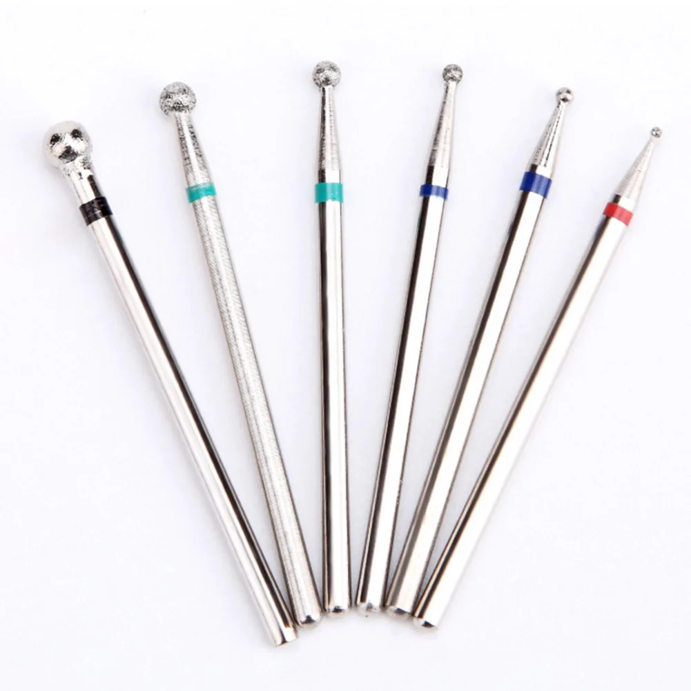 Hot Nail Art Drill Bit Rotary Dremel Burr Ball Head File Bits for Electric Manicure Machine Accessories wyt77 | Красота и здоровье