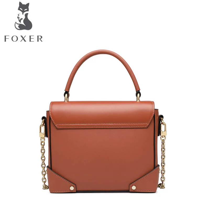 FOXER 2019 Новая повседневная кожаная сумка через плечо модная на цепочке