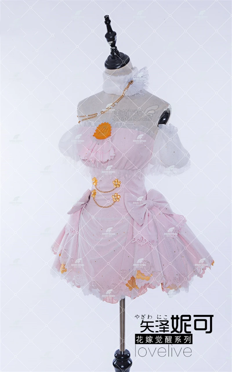 Аниме Love Live Косплей Нико Ядзава косплей костюм Пробуждение свадебное платье