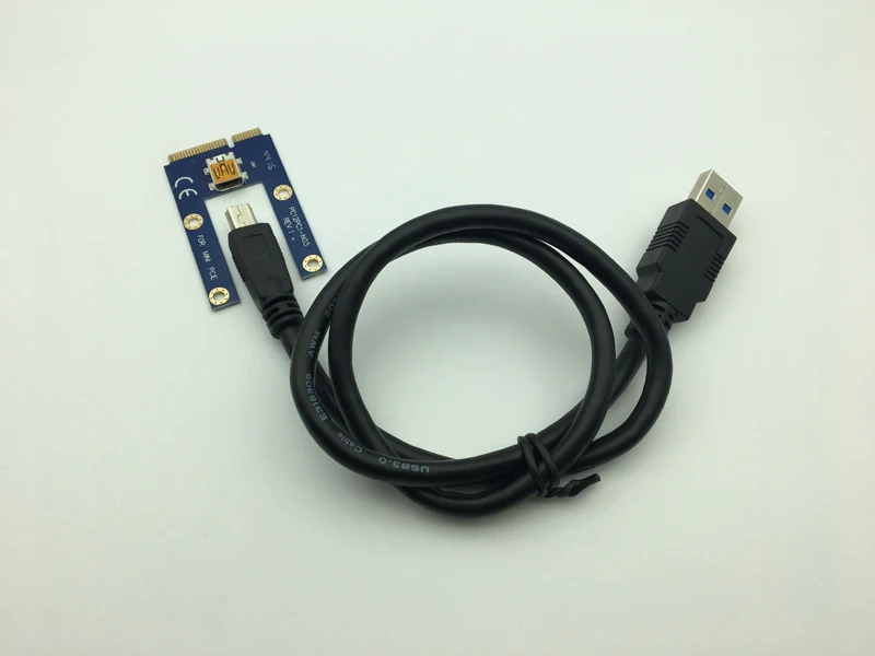 Мини PCI-E для PCI Express удлинитель Riser Card PCIE 1x до 16x слот USB3.0 кабель для передачи данных SATA до 6Pin источник питания для майнинга биткоина