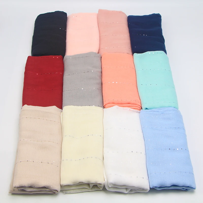 

10pcs Glitter Gold scarf muslim head wrap elegant scarves lain hijabs for women viscose solid shawl