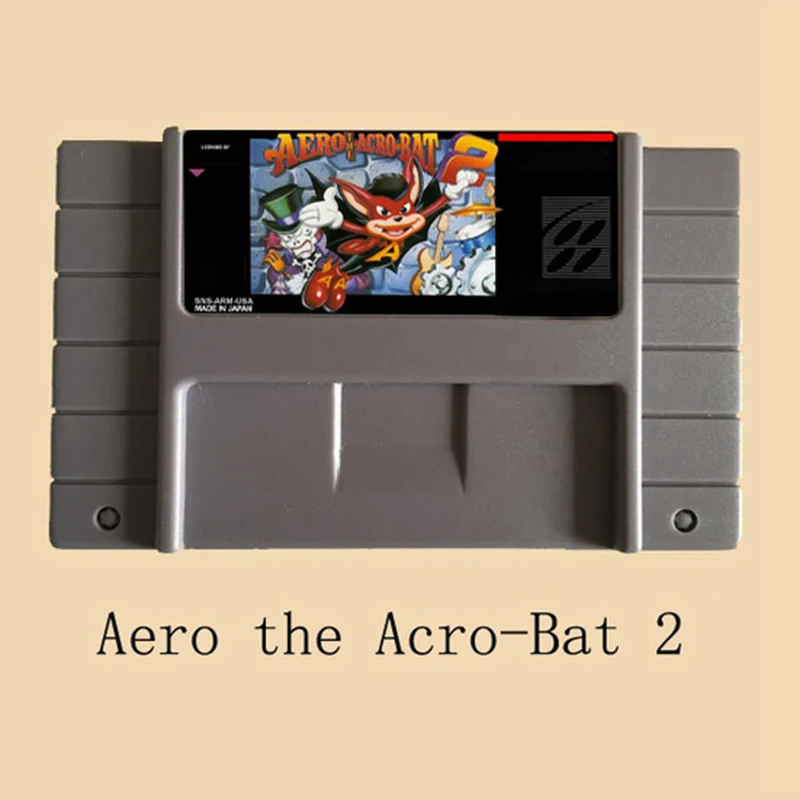 

Aero-the-Acro-Bat-2 16 bit Big Gray Game Card For NTSC Game Player